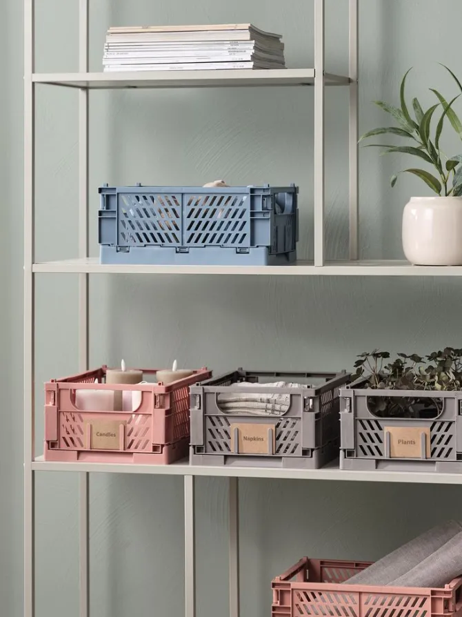 Kurv MILAS B25xL34xH15cm foldbar blå