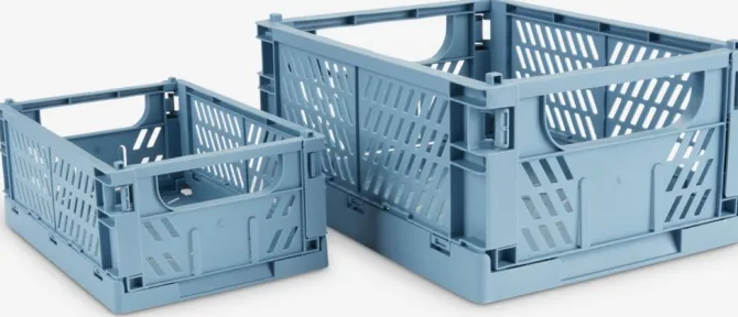 Kurv MILAS B25xL34xH15cm foldbar blå