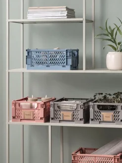 Kurv MILAS B25xL34xH15cm foldbar koral