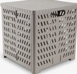 Kurv MILAS B28xL30xH30cm foldbar grå m/låg