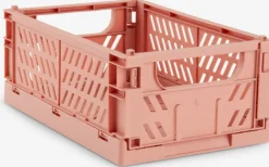 Kurv MILAS B16xL25xH10cm foldbar koral