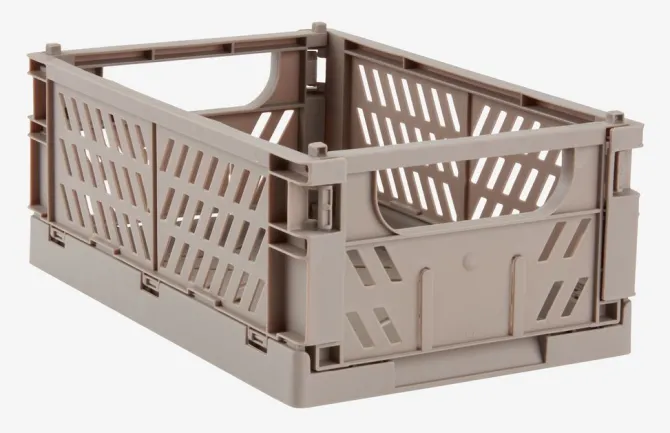 Kurv MILAS B16xL25xH10cm foldbar grå