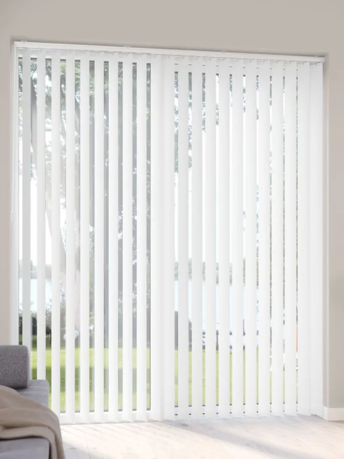 Lamelgardin ROGEN 100x250cm hvid