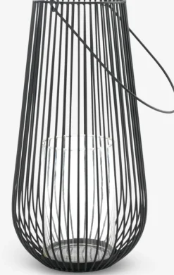 Lanterne MELIAS Ø24xH46cm sort