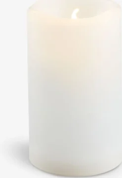 LED bloklys SOREN Ø6xH9cm hvid