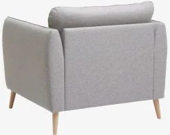 Lænestol AARHUS lysegråt stof