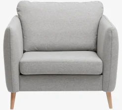 Lænestol AARHUS lysegråt stof