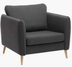 Lænestol AARHUS mørkegråt stof