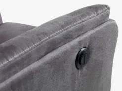 Lænestol ABILDSKOV elektrisk gråt stof