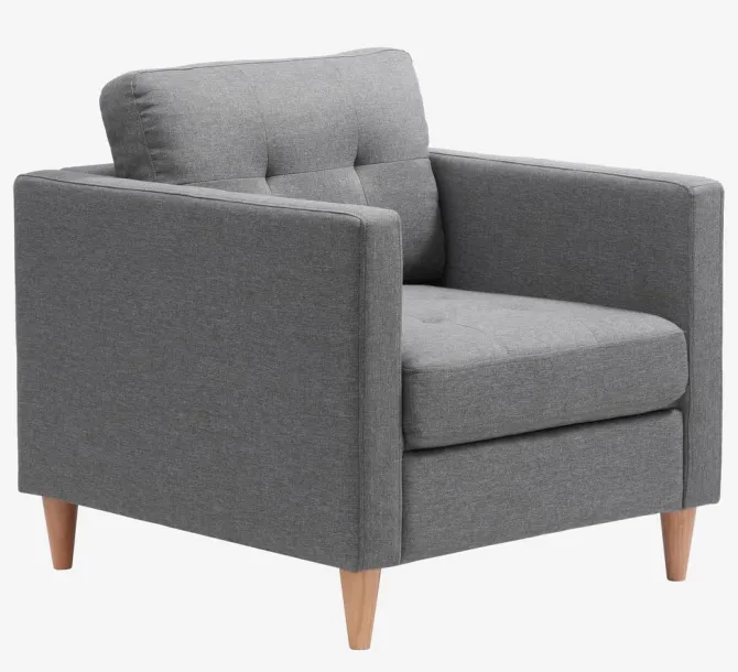 Lænestol FALSLEV gråt stof