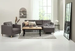 Lænestol FALSLEV gråt stof