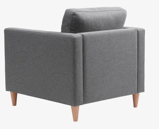 Lænestol FALSLEV gråt stof