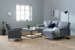 Lænestol GEDVED gråt stof