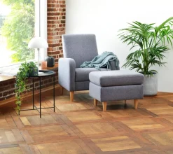 Lænestol GEDVED gråt stof