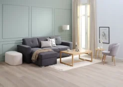 Lænestol HOLMDRUP grå/eg