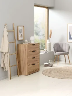 Lænestol HOLMDRUP grå/eg