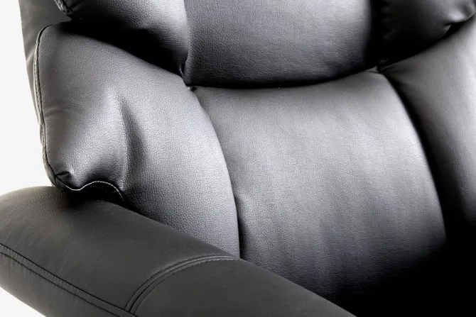 Lænestol m/fodskammel HASSELAGER sort