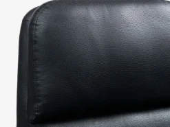 Lænestol m/fodskammel TANKEDAL sort kunstlæder