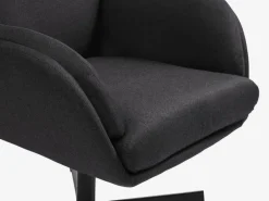 Lænestol m/fodskammel TANKEDAL mørkegråt stof