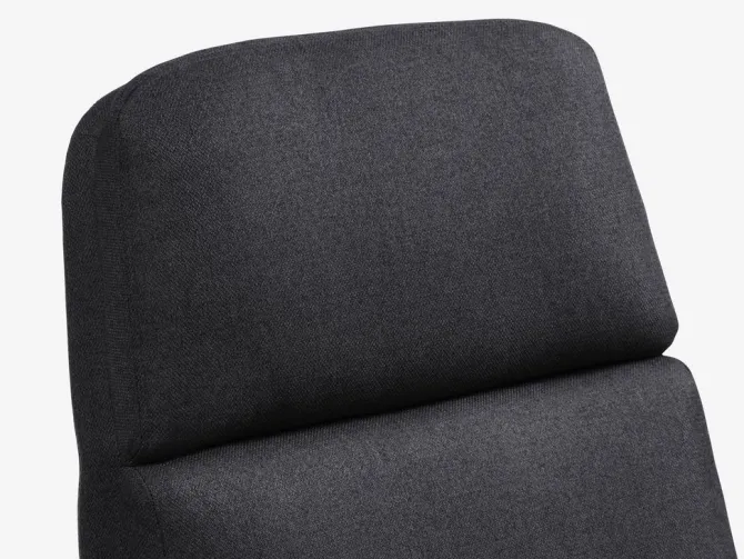 Lænestol m/fodskammel TANKEDAL mørkegråt stof