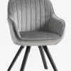 Lænestol ONSEVIG velour grå/sort
