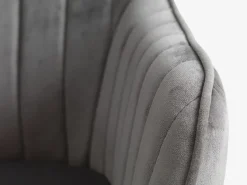 Lænestol ONSEVIG velour grå/sort