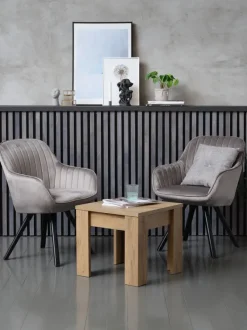 Lænestol ONSEVIG velour grå/sort