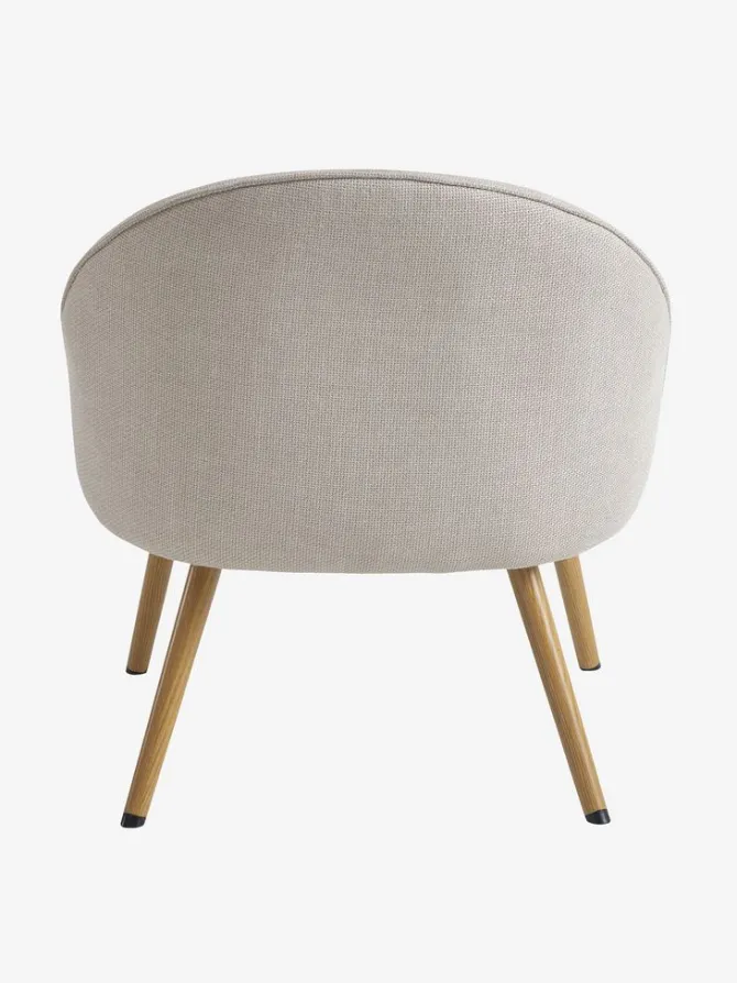 Lænestol THORUP beige stof/egefarve