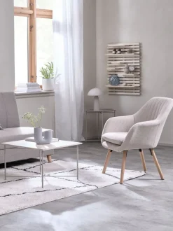 Lænestol UDSBJERG beige stof/eg