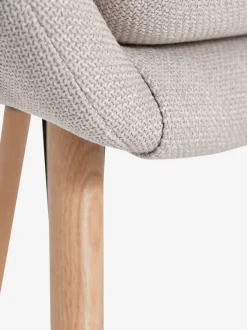 Lænestol UDSBJERG beige stof/eg