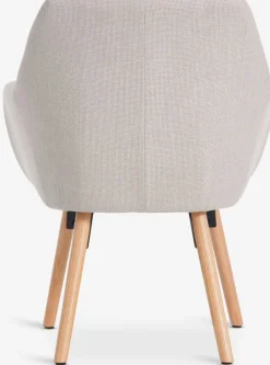 Lænestol UDSBJERG beige stof/eg