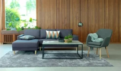 Lænestol UDSBJERG gråt stof/eg