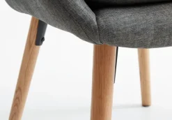 Lænestol UDSBJERG gråt stof/eg