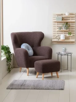 Lænestol VILDSUND brunt stof