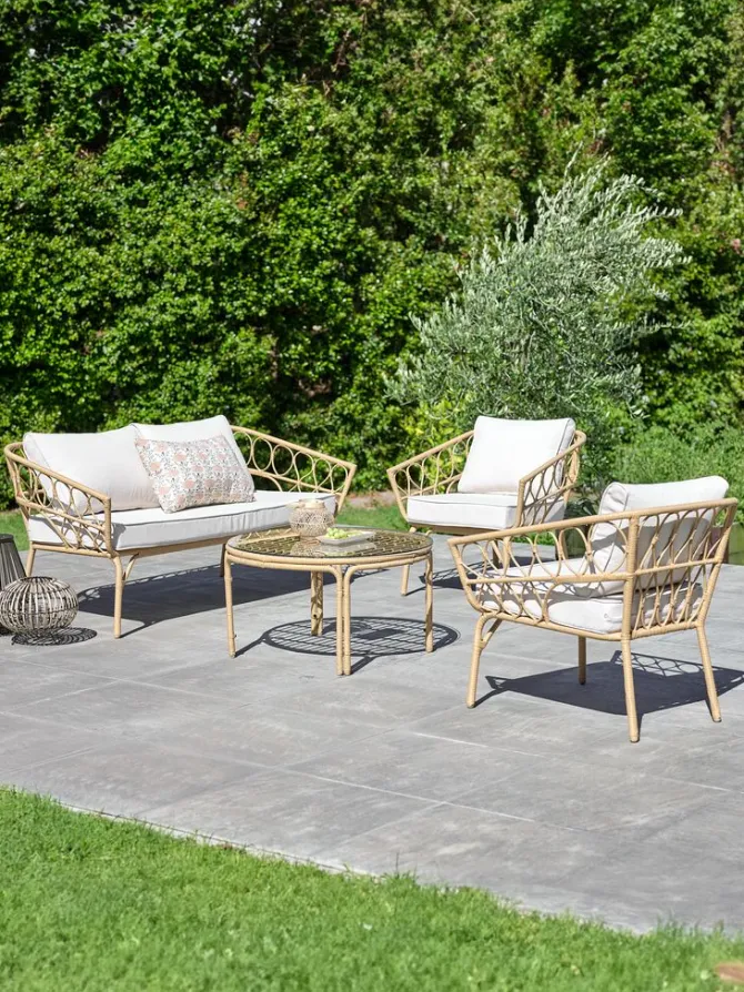 Loungebord JENNUM Ø80xH44 natur