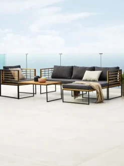 Loungebord UGILT B60xL90xH43 hårdttræ