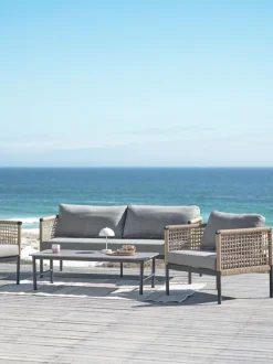 Loungesæt BAMLE 4.5-pers. hurtigtørrende grå