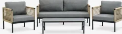 Loungesæt BAMLE 4.5-pers. hurtigtørrende grå