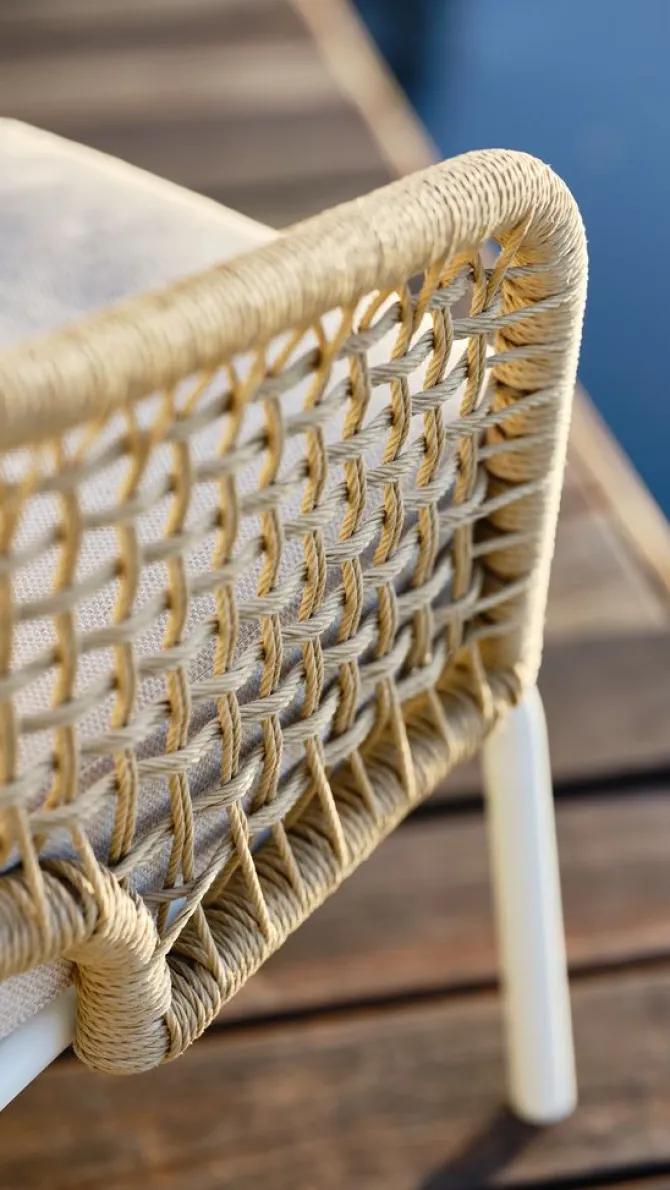 Loungesæt DYVIG 5-pers. hurtigtørrende hvid