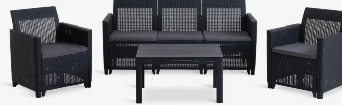 Loungesæt MOLDE 5-pers. grå