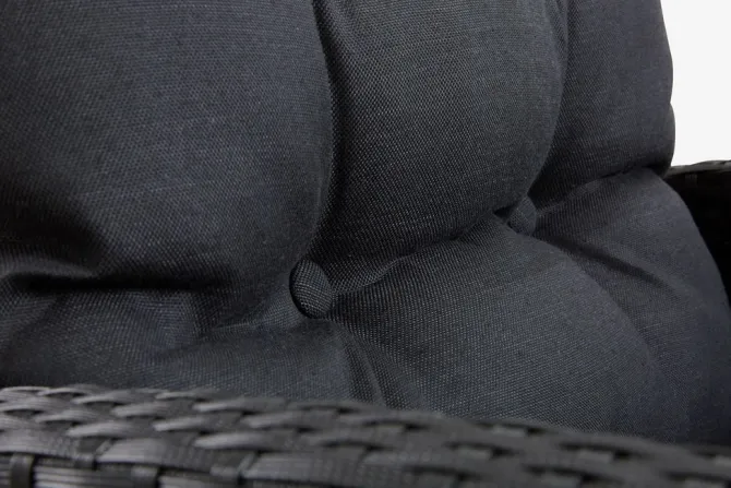 Loungesæt MORA 4-pers. sort