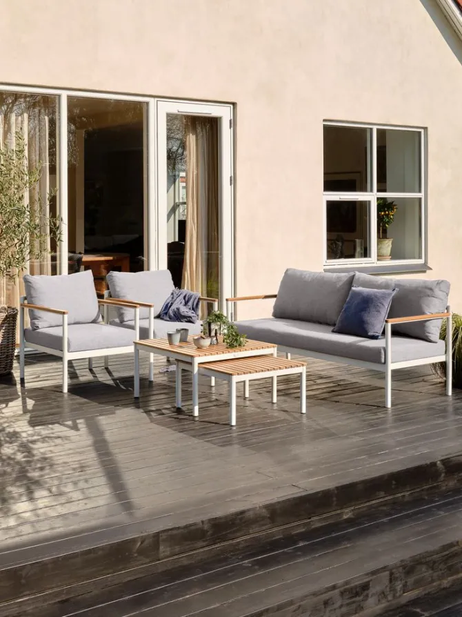 Loungesæt ODDESUND 4.5-pers. hvid