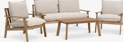 Loungesæt RYDDET 4.5-pers. hårdttræ