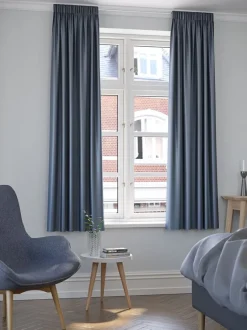 Lysdæmpende gardin AMUNGEN 1x140x175 blå