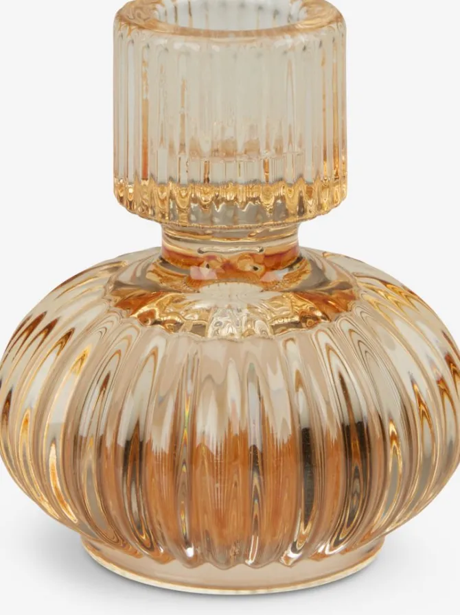 Lysestage FRODE Ø8xH9cm gul