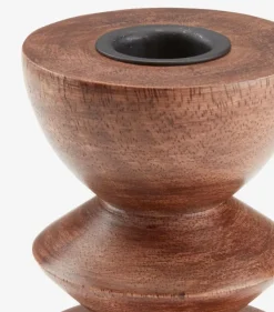 Lysestage JANUS Ø9xH14cm brun