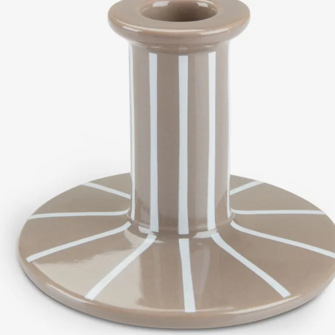 Lysestage MARK Ø10xH8cm grå