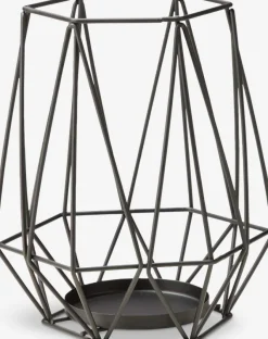 Lysestage NORDIC Ø16xH19cm sort