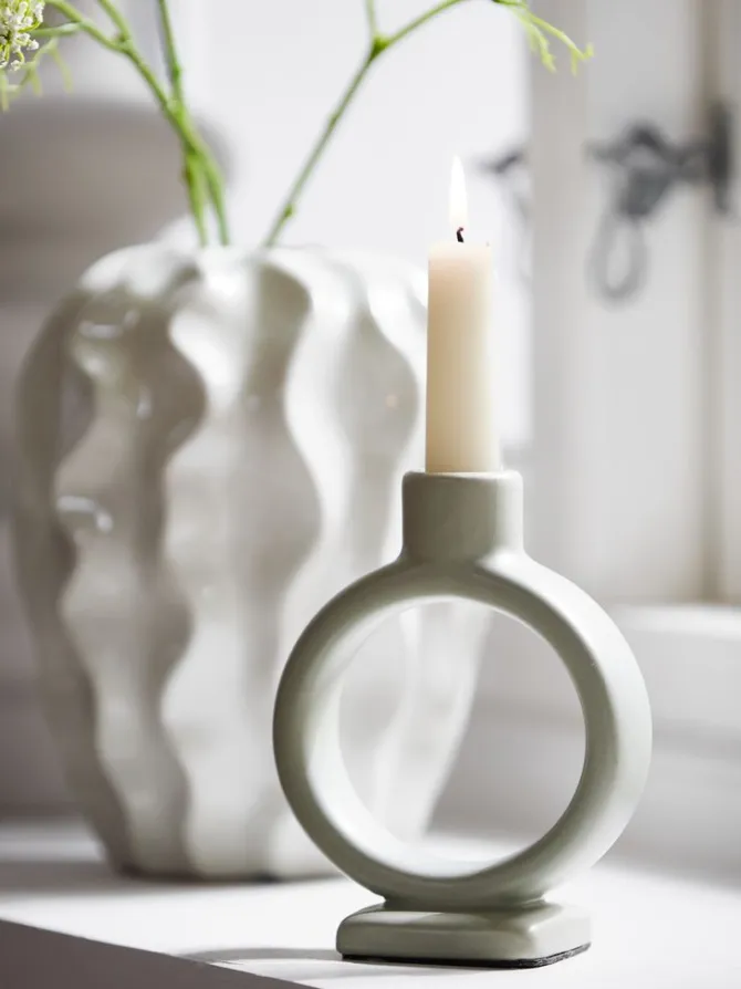 Lysestage THORSTEN B6xL11xH15cm grøn