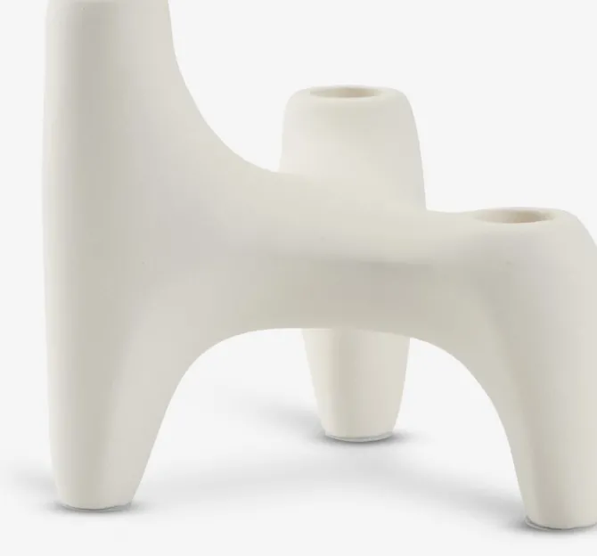 Lysestage VIGNIR B13xL16xH15cm råhvid